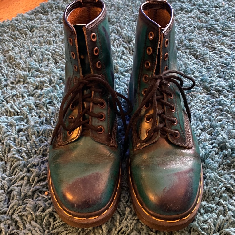 Rare Turquoise Dr. Martens Boots 8